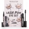 Kosmetická sada Makeup Revolution London Lash Pow Eye odstín Super Black řasenka 5D Lash Pow Mascara 12,2 ml + oční linky Liner Pow 0,5 ml Black + kleštičky na řasy dárková sada