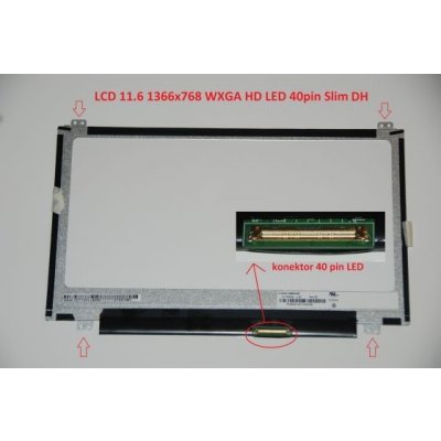 LCD displej display Acer Aspire One 756-877BCKK 11.6" WXGA HD 1366x768 LED lesklý povrch – Zboží Živě