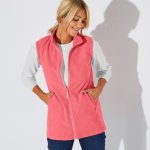 Blancheporte fleecová vesta na zip korálová – Zboží Mobilmania