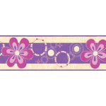 IMPOL TRADE 69020 Samolepící bordura květy fialové 5 m x 6,9 cm – Zboží Dáma