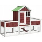 vidaXL Králíkárna moka 170 x 63 x 113 cm masivní borové dřevo – Zboží Dáma