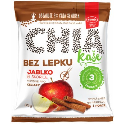 Semix Chia kaše bez lepku jablko skořice 65 g – Zbozi.Blesk.cz
