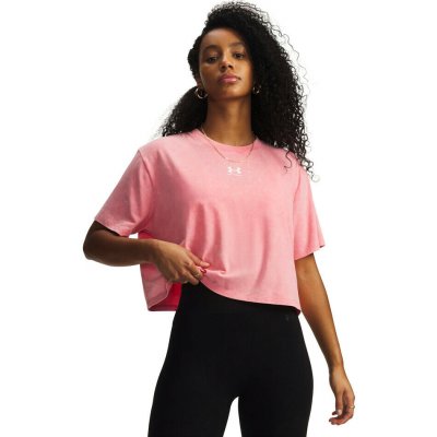 Under Armour Rival Boxy Tee Wash Bittersweet Pink White – Hledejceny.cz