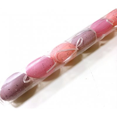 Vajíčka PVC 6 cm v tubě růžovo-fialová 6 ks – Hledejceny.cz