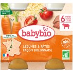 Babybio Zelenina s těstovinami na boloňský způsob s hovězím masem 2 x 200 g – Zboží Mobilmania