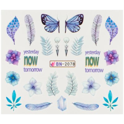 BIO nails Vodolepka BN 2078 motýl a květy – Hledejceny.cz