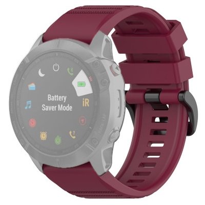 PROTEMIO SILICONE Řemínek Garmin Fenix 3/3HR/5X/5 Plus /6X/6X Pro bordó 37148 – Hledejceny.cz