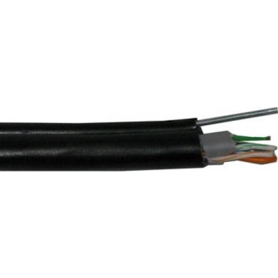 Planet KAB-FTP5E-D-PVCPEM-X FTP, drát, 4pár, Cat 5e, PE+PVC venkovní dvouplášť, ocelové nosné lanko, Fca, 305m – Zboží Živě