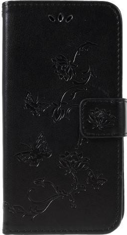 Pouzdro Flower PU kožené peněženkové Nokia 7.1 - černé