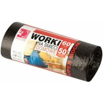 BRATEK odolné pytle na odpad 60 l, 50 ks – Zboží Dáma