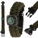 TFY SV6063 Vodotěsný náramek Survival s příslušenstvím 5v1 zelená – Zboží Dáma