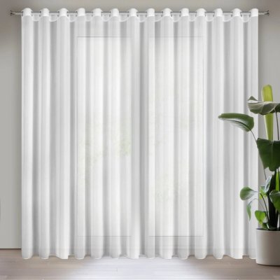 EUROFIRANY ZÁCLONA NA KROUŽCÍCH DALIA 350X250 CM BÍLÁ – Hledejceny.cz