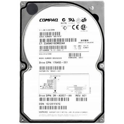 Compaq 9 GB 3,5" SCSI U160, 80-PIN, 176493-001