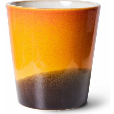 HK living Keramický hrnek 70's Mug Sunshine oranžová barva keramika 180 ml