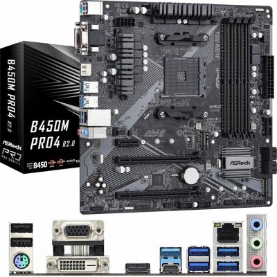 ASRock B450M PRO4 R2.0 – Zboží Živě