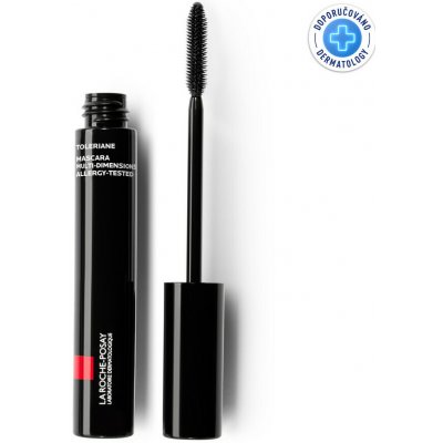 La Roche-Posay Toleriane posilující řasenka pro prodloužení a zvětšení objemu řas Black 7,2 ml – Zboží Dáma
