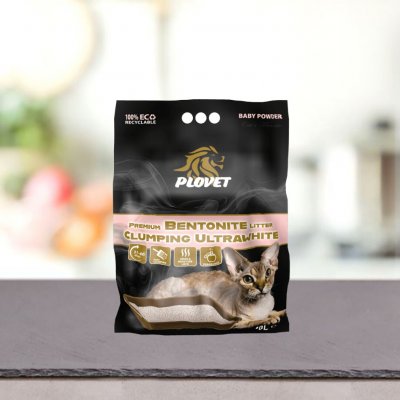 Plovet Premium Wh.Bentonite podestýlka Baby Powder 10 l – Hledejceny.cz