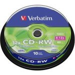 Verbatim CD-RW 700MB 12x, SERL, spindle, 10ks (43480) – Sleviste.cz