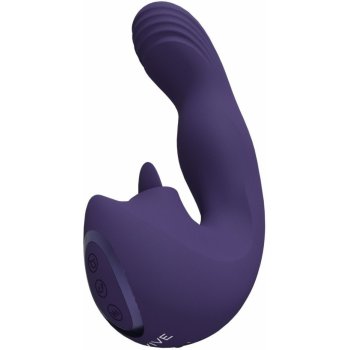 Vive Yumi Multifunkční fialový silikonový s pohyblivou hlavou a jazykem 16 x 3,5 cm