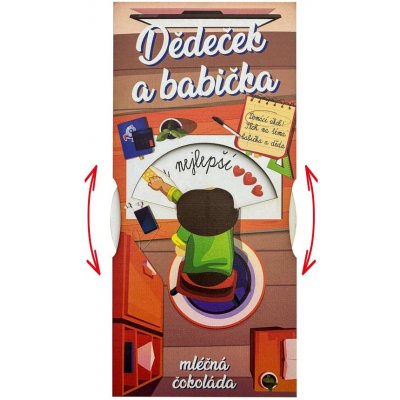 Bohemia Gifts Dárková interaktivní čokoláda dědovi a babičce od kluka 100 g – Zboží Mobilmania