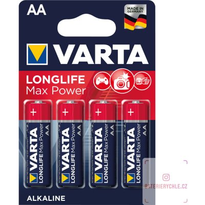 Varta LongLife Max Power AA 4ks 4706101404 – Zboží Mobilmania