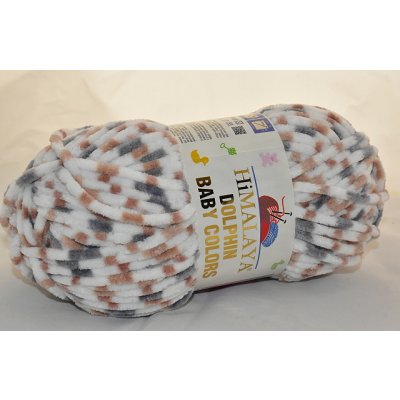 Himalaya Příze Dolphin baby colors 80416 hnědo-šedá – Zboží Mobilmania