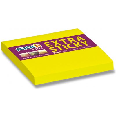 Hopax Stick'n Extra Sticky žlutý 76 x 76 mm 90 listů – Zboží Dáma