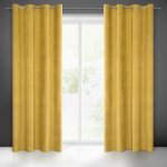 EUROFIRANY ZATEMŇOVACÍ ZÁVĚS NA KROUŽCÍCH MILO 140X250 CM ZLATÁ – Hledejceny.cz