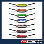 SCAR závodní řidítka s hrazdou 28,6mm model MCGRATH/SHORT barva černá houba světle modrý/bílá | Zboží Auto