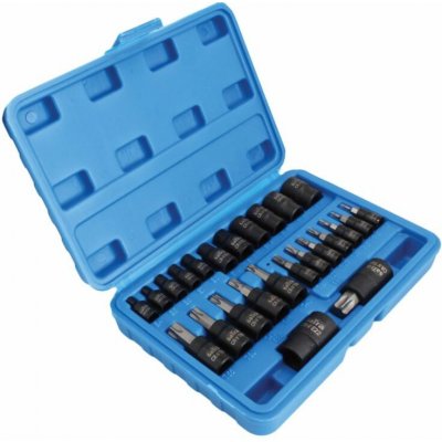 SATRA S-H2548T Zástrčné a nástrčné hlavice 1/4", 3/8" a 1/2” TORX a TORX-E, sada 25ks – Hledejceny.cz