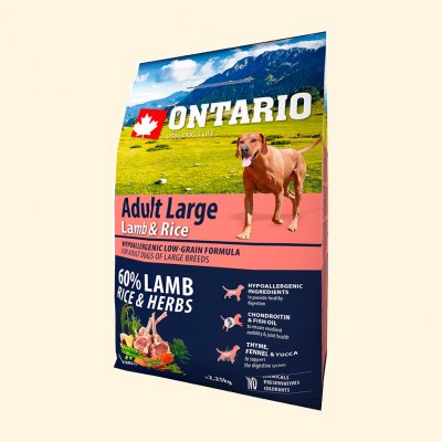 Ontario Adult Large Lamb & Rice 2,25 kg – Zboží Mobilmania