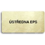 ACCEPT Piktogram ÚSTŘEDNA EPS - zlatá tabulka - černý tisk bez rámečku – Sleviste.cz