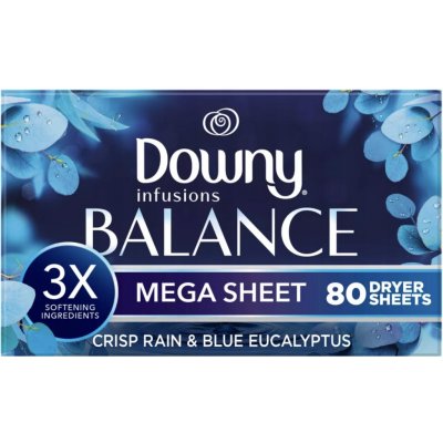 Vonné ubrousky do sušičky Crisp Rain & Blue Eucalyptus Downy 80 ks – Sleviste.cz