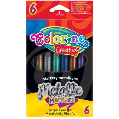 Colorino Popisovač metalický 6 barev – Zboží Dáma