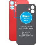 Kryt Apple iPhone 12 Mini Sklo Zadního Housingu se Zvětšeným Otvorem na Kameru červený – Zboží Živě
