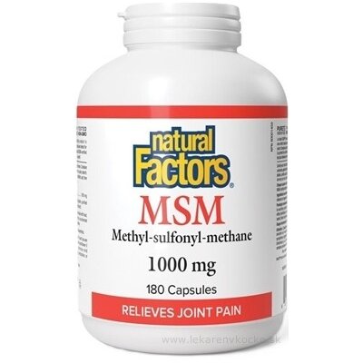 Natural Factors MSM 1000 mg, tobolky, 180 ks – Hledejceny.cz