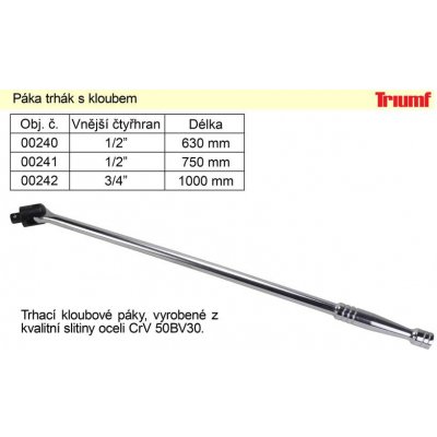 Páka trhák s kloubem 1/2" délka 750mm – Hledejceny.cz