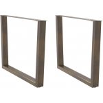 Omaxi 958243 Nohy k jídelnímu stolu ve tvaru V 2 ks přírodní ocel 100 x 72-73,3 cm ocel – Hledejceny.cz