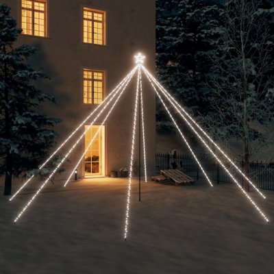 Nabytek XL Vánoční světelný strom dovnitř i ven 800 LED studený bílý 5 m – Zbozi.Blesk.cz
