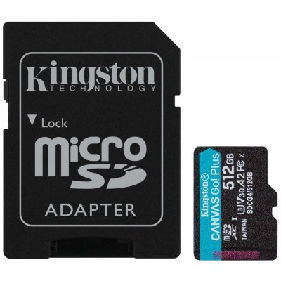Kingston Canvas Go Plus A2 Micro SDXC 512GB SDCG4/512GB – Zboží Živě