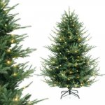 Umělý vánoční stromek CM25025DE-L s 340 teplými bílými LED světly, 210 cm - A COSTWAY – Zboží Dáma