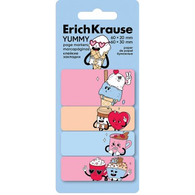 Záložky samolepicí papírové 60 x 20 mm, 60 x 30 mm ErichKrause Yummy 80l – Hledejceny.cz