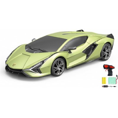 Siva RC auto Lamborghini Sian olivově zelená metalíza 100% RTR LED světla 1:24 – Zbozi.Blesk.cz