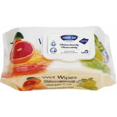 Fresh Air vlhčené ubrousky klip citrusy 100 ks – Hledejceny.cz