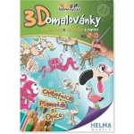3D omalovánky Chobotnice opice,plameňák A4 138468 – Zboží Mobilmania