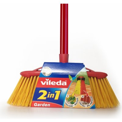 Vileda Garden venkovní smeták 2v1 2 typy štětin Tyč 130 cm 36 × 6 cm 128763-V – HobbyKompas.cz