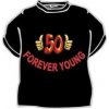 Pánské tričko s potiskem Forever Young 50 T shirt Mens black