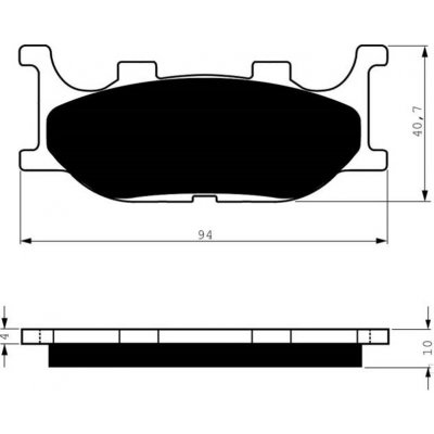 Přední brzdové destičky Goldfren Yamaha FZ6 (Fazer)/ABS 2004-2006 směs S33 | Zboží Auto