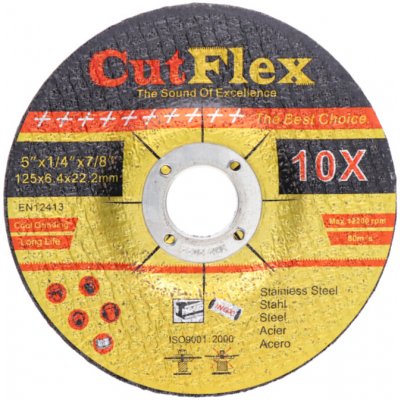 Brusný kotouč na ocel a nerez, 125 x 6 x 22,2 mm – Hledejceny.cz