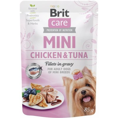Brit Care Mini Chicken & Tuna fillets in gravy 24 x 85 g